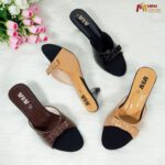 Croc- Pointed Bow Heel