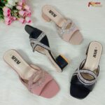 Crystal Loop Block Heels