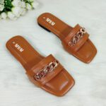 Chain Detail Flat Sandals - Image 2