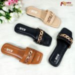 Chain Detail Flat Sandals