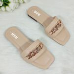 Chain Detail Flat Sandals - Image 4