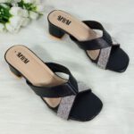 Shimmer Cross Strap Heels - Image 4