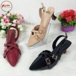 Cross Strap Slingback Heel