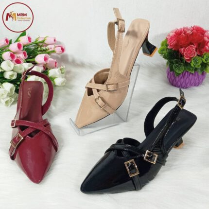 Cross Strap Slingback Heel