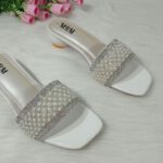 Pearl Embellished Low Heels - Image 2
