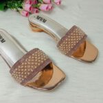 Pearl Embellished Low Heels - Image 4