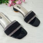 Pearl Embellished Low Heels - Image 3