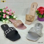 Crystal Flora Flat Slipper
