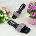 Crystal Strap Square-Toe Slippers - Image 3
