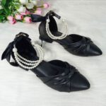 🎀 Pearl Bow Pointed-Toe Low Heels - Image 3