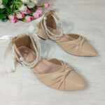 🎀 Pearl Bow Pointed-Toe Low Heels - Image 2