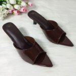 Glossy Pointed Toe Mule Heels - Image 3