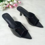Glossy Pointed Toe Mule Heels - Image 2