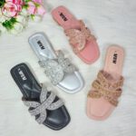 Crystal Ribbon Bow Sandals✨